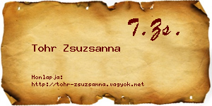 Tohr Zsuzsanna névjegykártya